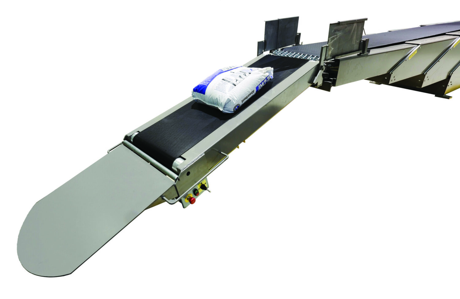 telescopic belt conveyor with swivel snout