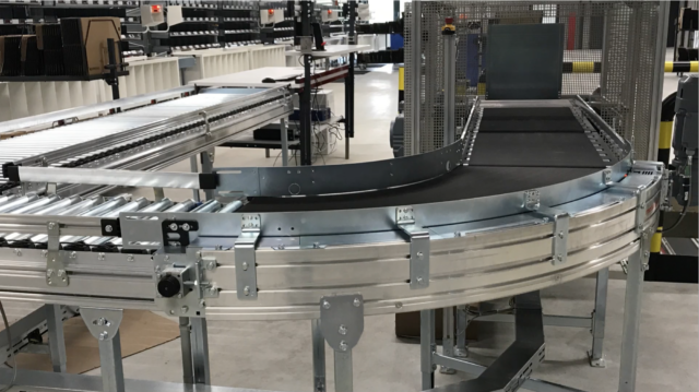 curved belt conveyor parcel solution