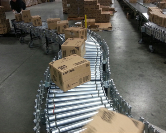 power flexible conveyor unloading