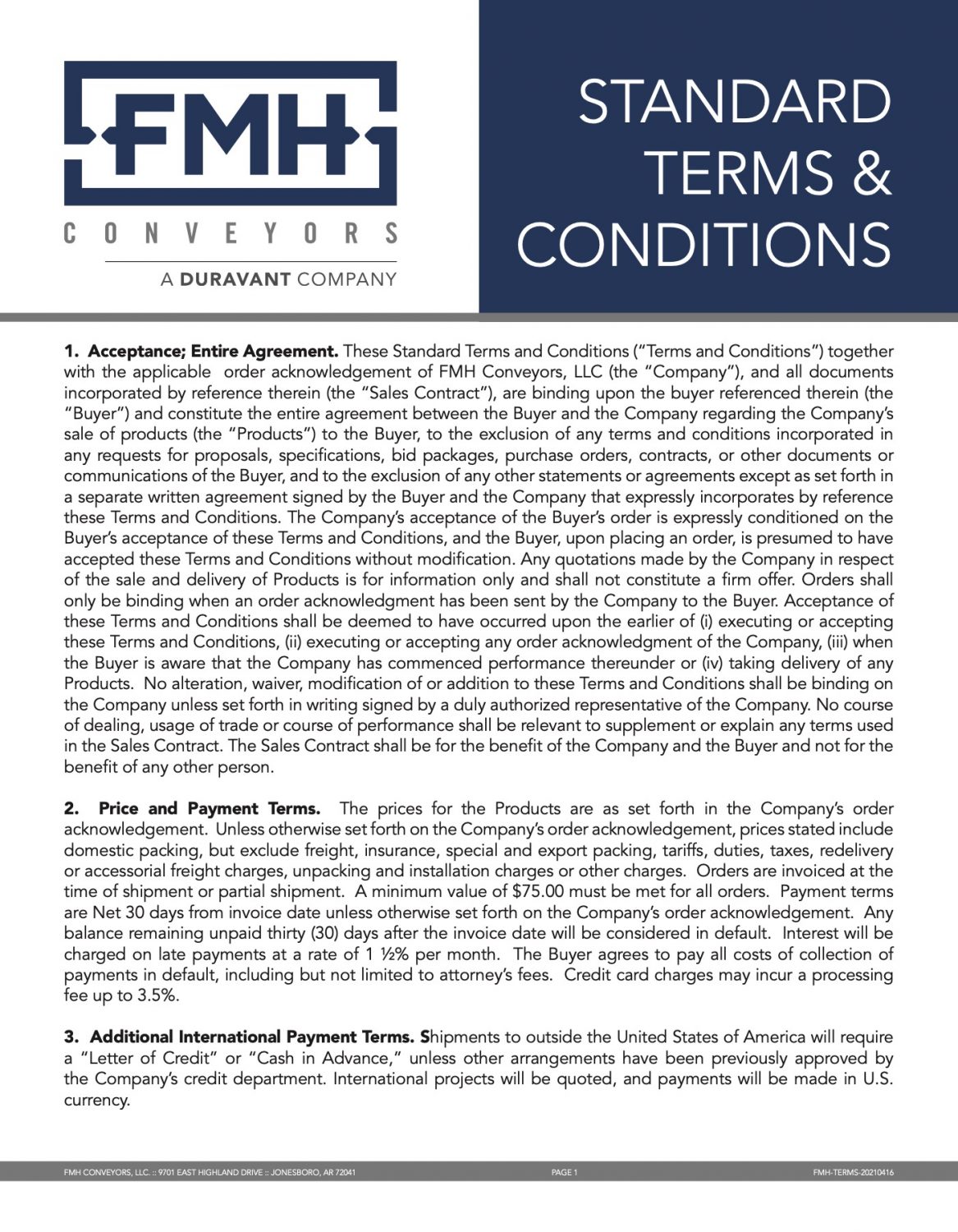fmh terms and conditions