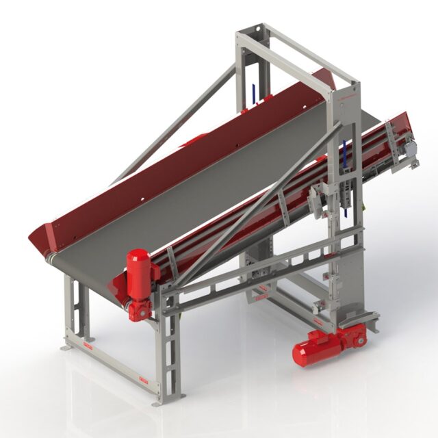 Vertical Sorting Unit Belt Conveyor, FMH Conveyors, Motion06